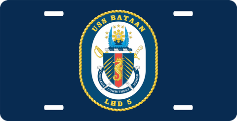 Navy USS Battaan LHD-5 License Plate