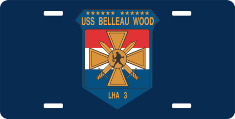 Navy USS Belleau Wood LHA-3 License Plate
