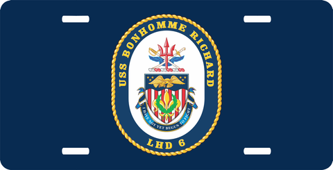 Navy USS Bonhomme Richard LHD-6 License Plate
