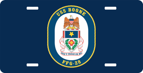 Navy USS Boone FFG-28 License Plate