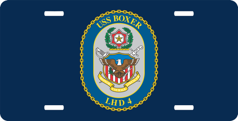Navy USS Boxer LHD-4 License Plate