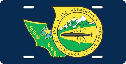 Navy USS Bremerton SSN-698 License Plate