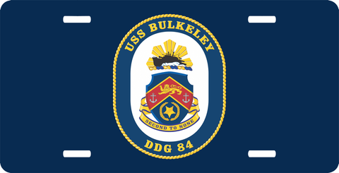 Navy USS Bulkeley DDG-84 License Plate
