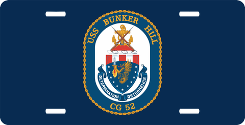 Navy USS Bunker Hill CG-52 License Plate