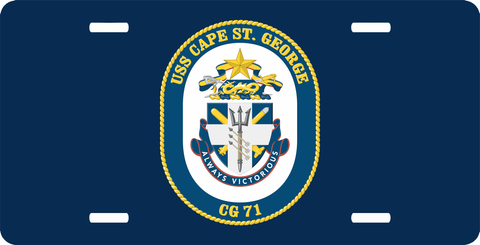 Navy USS Cape St License Plate