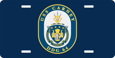 Navy USS Carney DDG-64 License Plate
