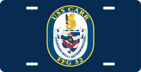 Navy USS Carr FFG-52 License Plate