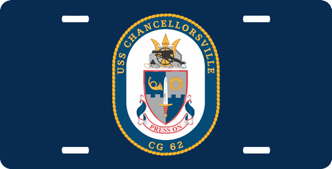 Navy USS Chancellorsville CG-62 License Plate