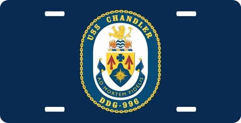 Navy USS Chandler DDG-996 License Plate