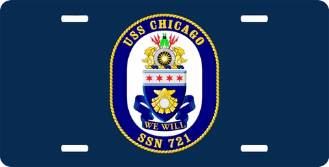 Navy USS Chicago SSN-721 License Plate