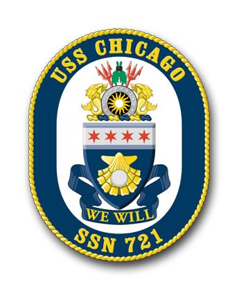 Navy USS Chicago SSN-721 Vinyl Transfer Decal