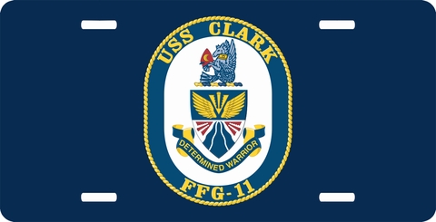 Navy USS Clark FFG-11 License Plate