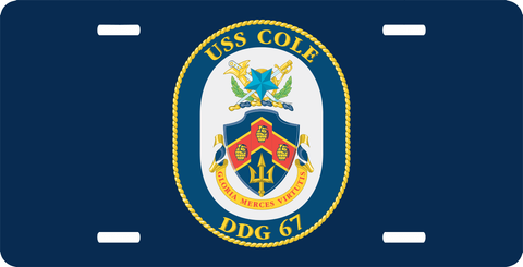 Navy USS Cole DDG-67 License Plate