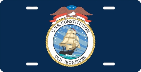 Navy USS Constitution Old Ironside License Plate