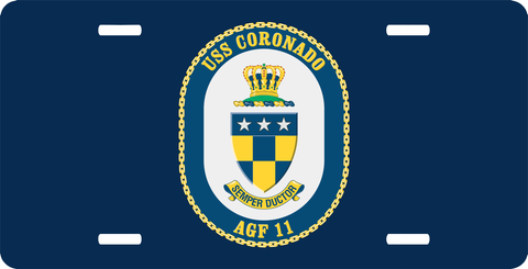 Navy USS Coronado AGF-11 License Plate