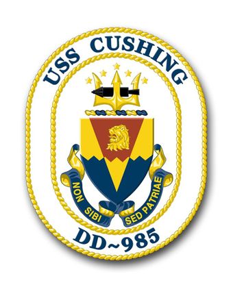 Navy USS Cushing DD-985 Vinyl Transfer Decal