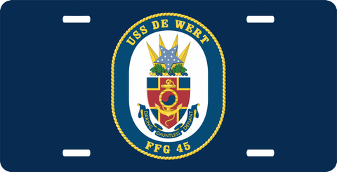 Navy USS De Wert FFG-45 License Plate