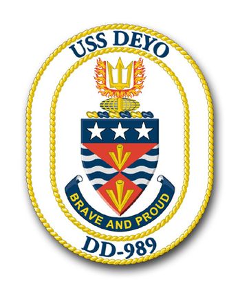 Navy USS Deyo DD-989 Vinyl Transfer Decal