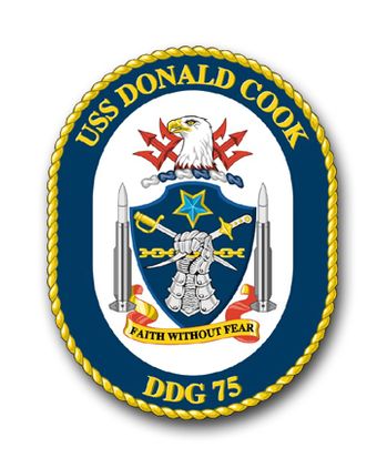 Navy USS Donald Cook DDG-75 Vinyl Transfer Decal