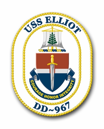 Navy USS Elliot DD-967 Vinyl Transfer Decal