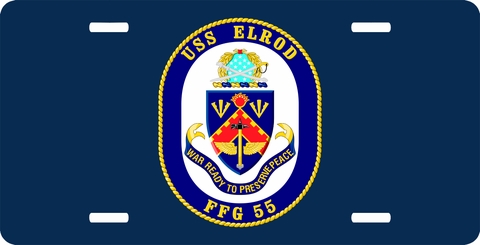 Navy USS Elrod FFG-55 License Plate