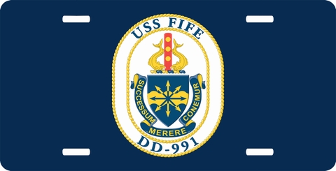 Navy USS Fife DD-991 License Plate