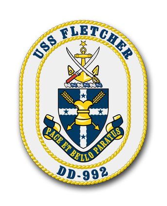 Navy USS Fletcher DD-992 Vinyl Transfer Decal