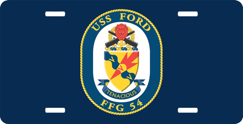 Navy USS Ford FFG-54 License Plate