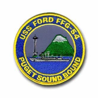 Navy USS Ford FFG-54 Puget Sound Bound 4" Military Patch