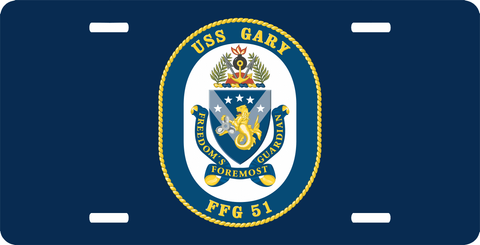 Navy USS Gary FFG-51 License Plate