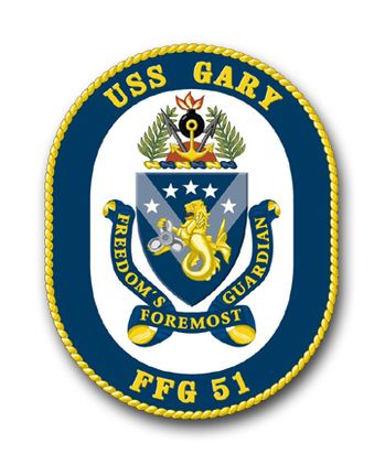 Navy USS Gary FFG-51 Vinyl Transfer Decal
