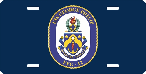 Navy USS George Philip FFG-12 License Plate