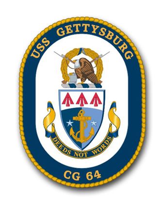 Navy USS Gettysburg CG-64 Vinyl Transfer Decal