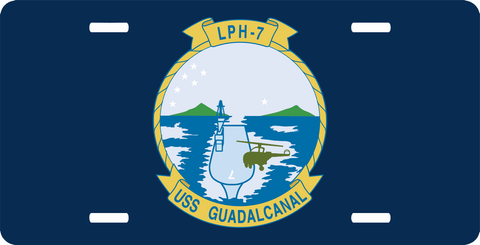 Navy USS Guadalcanal LPH7 License Plate