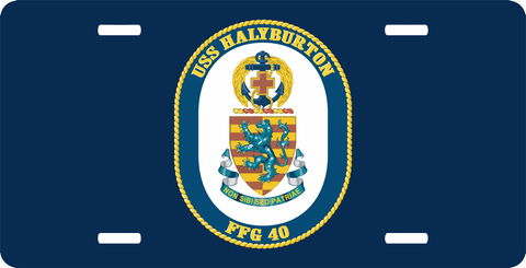 Navy USS Halyburton FFG-40 License Plate