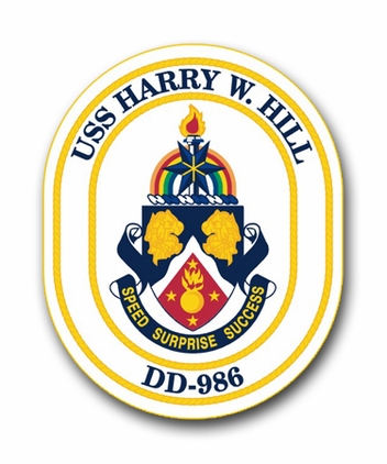 Navy USS Harry W. Hill DD-986 Vinyl Transfer Decal