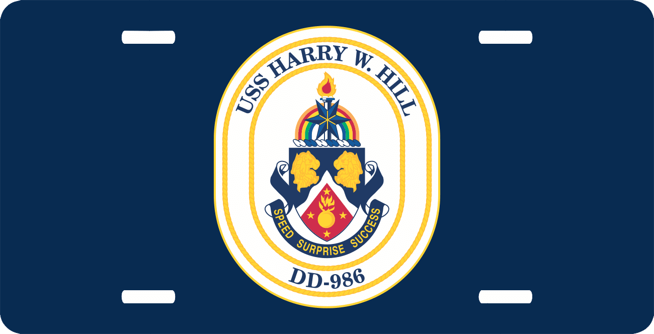 Navy USS Harry W License Plate