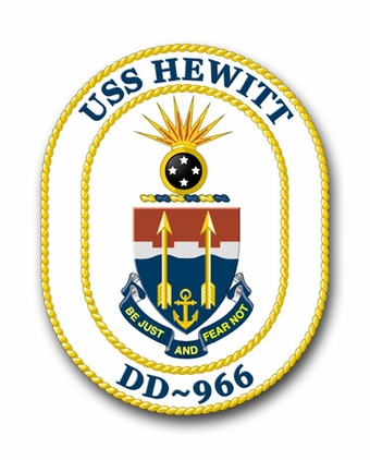 Navy USS Hewitt DD-966 Vinyl Transfer Decal