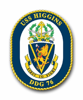 Navy USS Higgins DDG-76 Vinyl Transfer Decal