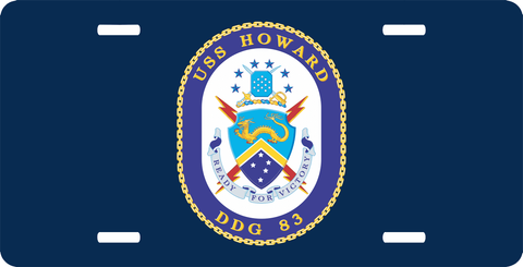 Navy USS Howard DDG-83 License Plate
