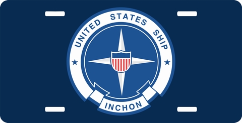 Navy USS Inchon LPH12 MCS-12 License Plate