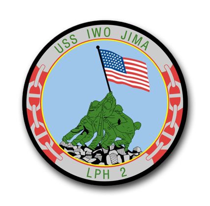 Navy USS Iwo Jima LPH-2 Vinyl Transfer Decal