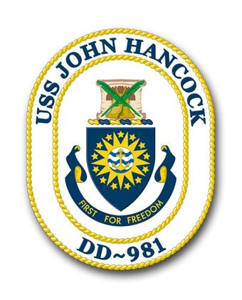 Navy USS John Hancock DD-981 Vinyl Transfer Decal