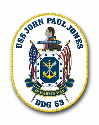 Navy USS John Paul Jones DDG-53 Vinyl Transfer Decal