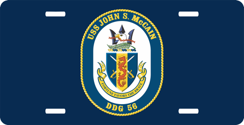 Navy USS John S License Plate