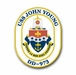 Navy USS John Young DD-973 Vinyl Transfer Decal