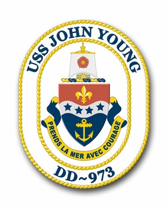Navy USS John Young DD-973 Vinyl Transfer Decal