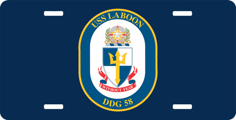 Navy USS Laboon DDG-58 License Plate