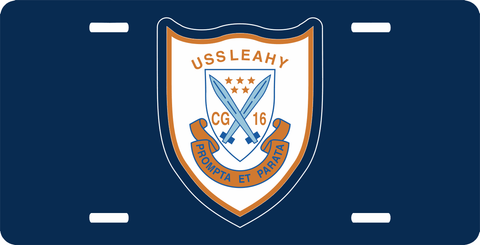 Navy USS Leahy CG-16 License Plate