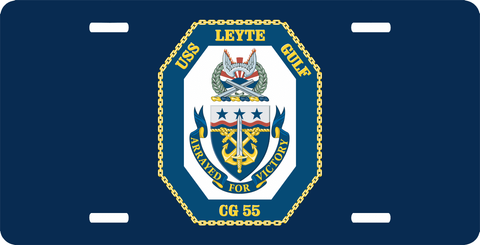 Navy USS Leyte Gulf CG-55 License Plate